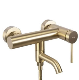 Смеситель для ванной Rea Clif однорычажный с душевым гарнитуром матовое золото REA-B4242