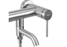 Змішувач для ванної кімнати Rea Clif одноважільний з душовим гарнітуром нікель REA-B6874