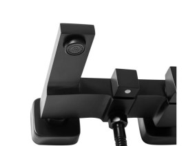 Змішувач для ванної кімнати Rea Fenix одноважільний з душовим гарнітуром чорний REA-B3310