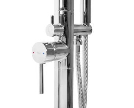 Смеситель для ванной Rea Flores напольный с душевым гарнитуром хром REA-B2712