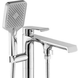 Змішувач для ванної кімнати Rea Hass підлоговий з душовим гарнітуром хром REA-B6400