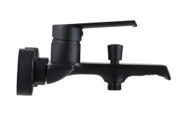 Смеситель для ванной Rea Hass однорычажный с душевым гарнитуром черный REA-B9967