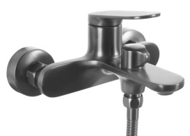 Смеситель для ванной Rea Marco однорычажный с душевым гарнитуром графит REA-B5063