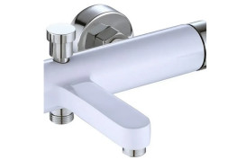 Змішувач для ванної Rea Polo одноважільний з душовим гарнітуром білий/хром REA-B9943