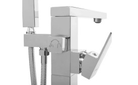 Смеситель для ванной Rea Tery напольный с душевым гарнитуром хром REA-B5305