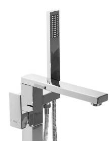 Змішувач для ванної Rea Tery підлоговий з душовим гарнітуром хром REA-B5305