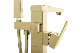Змішувач для ванної Rea Tery з душовим гарнітуром золото REA-B5306