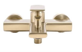 Смеситель для ванной Rea Verso однорычажный с душевым гарнитуром матовое золото REA-B6565