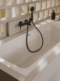 Смеситель для ванной Roca Ona однорычажный черный матовый A5A029ENB0