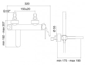 Змішувач для ванни Treemme Klab змішувач з ручним душем білий / хром 2700BC