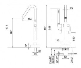 Смеситель для ванной Treemme X-Change Mono однорычажный напольный хром 7603СС10