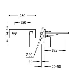 Смеситель для ванной Tres Slim colors однорычажный настенный белый матовый 20220003BM