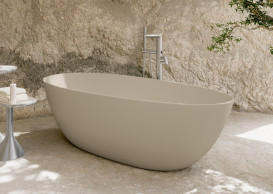 Змішувач для ванної кімнати Villeroy & Boch Antao підлоговий одноважільний матовий нікель TVT11100400064