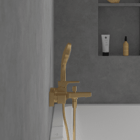 Смеситель для ванной Villeroy & Boch Architectura Square однорычажный матовое золото TVT12500100076