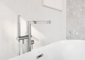 Змішувач для ванної кімнати Villeroy & Boch Conum підлоговий одноважільний хром TVT12700400061