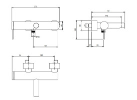 Змішувач для ванної кімнати Villeroy & Boch Loop & Friends одноважільний хром TVT10650115361