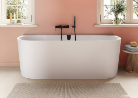 Смеситель для ванной Villeroy & Boch Loop & Friends однорычажный матовый черный TVT106501153K5