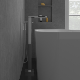 Смеситель для ванной Villeroy & Boch Mettlach напольный однорычажный хром TVT12600300061