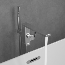 Змішувач для ванної кімнати Villeroy & Boch Mettlach підлоговий одноважільний хром TVT12600300061