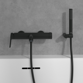 Змішувач для ванної кімнати Villeroy & Boch Skyla одноважільний матовий чорний TVS116003000K5