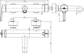 Змішувач для ванної кімнати Villeroy & Boch Skyla одноважільний матовий чорний TVS116003000K5