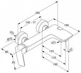 Змішувач для ванни Kludi Ameo змішувач хром 416710575