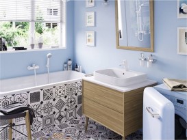 Смеситель для ванны и душа Kludi Pure&Easy однорычажный  белый 376819165