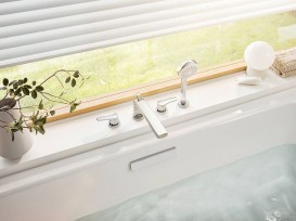 Змішувач для ванни і душа на 4 отвори Kludi Pure Solid хром 344230575