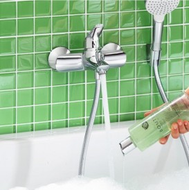 Смеситель для ванны настенный однорычажый Hansgrohe коллекция Novus хром 71041000