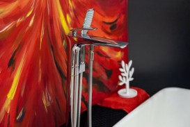 Смеситель для ванны отдельностоящий Volle однорычажный с ручным душем хром 12-33-101