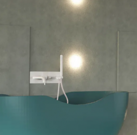 Смеситель для ванны Paffoni Light белый матовый LIG 001 BO