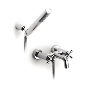 Смеситель для ванны Roca Loft двухвентильный с ручным душем хром A5A0143C00