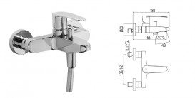 Смеситель для ванны Tres Flat 20417001