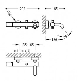Смеситель для ванны Tres Study colors с ручным душем фуксия 26117001TFU