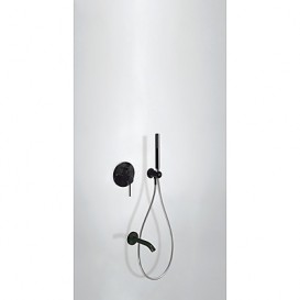 Смеситель для ванны Tres Study colors встроенный с ручным душем черный 26218003TNE