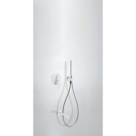 Смеситель для ванны Tres Study colors встроенный с ручным душем белый 26218003TBL