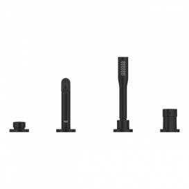 Смеситель на борт ванны Grohe Essence на 4 отверстия фантомный черный 25251KF1