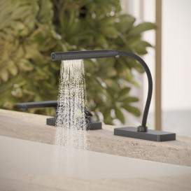 Смеситель на борт ванны Hansgrohe Axor Citterio C на 3 отверстия матовый черный хром 49431340