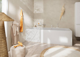 Змішувач на борт ванни Hansgrohe Tecturis S одноважільний на 3 отвори матовий білий 73447700