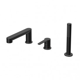 Смеситель на борт ванны Ravak Puri PU 026.20 на 3 отверстия черный X070186