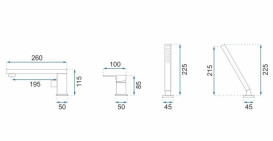Змішувач на борт ванни Rea Glen одноважільний із душовим гарнітуром чорний REA-B6630