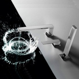 Смеситель на борт ванны Tres Slim-Tres с ручным душем хром 20216101