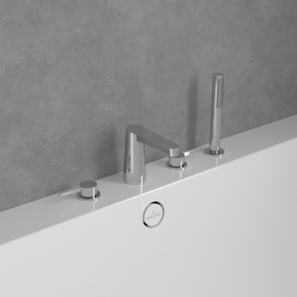 Змішувач на борт ванни Villeroy & Boch Conum на 4 отвори хром TVT12700200061