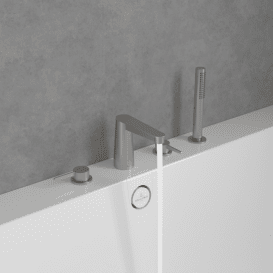 Смеситель на борт ванны Villeroy & Boch Conum на 4 отверстия матовый никель TVT12700200064