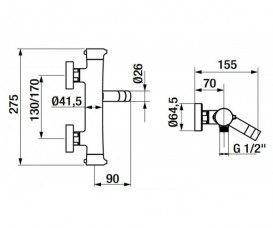 Смеситель однорычажный для ванны GRB Time хром 47231470