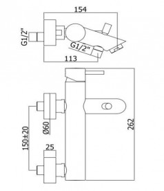 Змішувач одинважільний для ванни з душем Paffoni Light хром LIG 023 CR