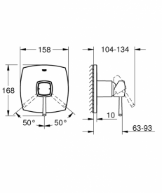 Змішувач для душа Grohe Grandera на 1 вихід змішувач хром 24067000