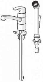 Змішувач одноважільний Oras Safira із щіткою для чищення 1022