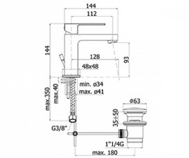 Змішувач одинважільний Paffoni Effe хром EF 075 CR