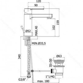 Змішувач одинважільний Paffoni Ringo хром RIN 075 CR